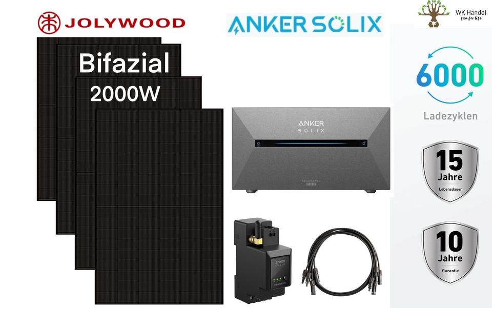 Balkonkraftwerk 2000W Anker Solix Pro 2 Speicher mini PV Anlage in Wahlstedt