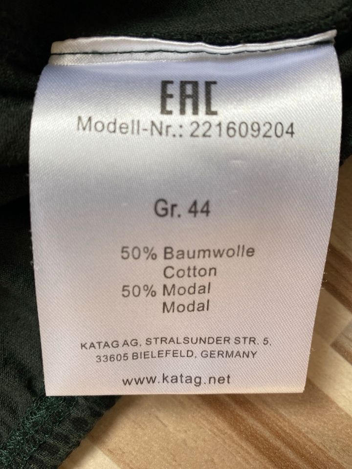 Shirt, Langarm, Bluse, Gr 44, ZAB, grün in Bous