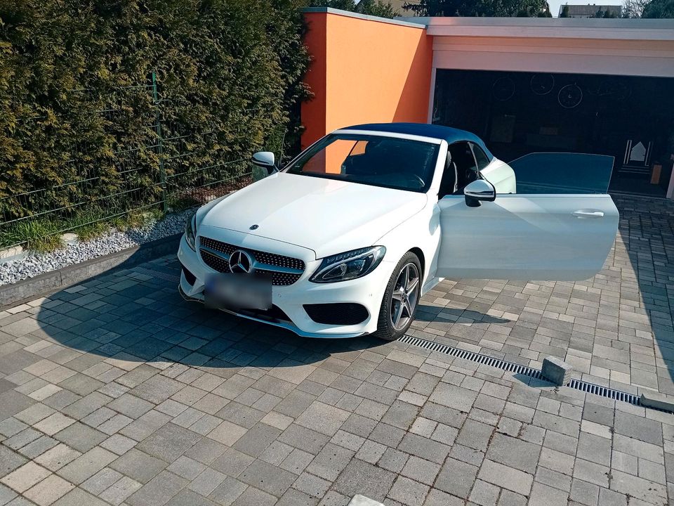 Verkaufe Mercedes C 200 Cabrio mit blauem Verdeck und AMG Line! in Halle