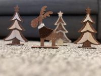 4 Weihnachtsfiguren ❤️ Deko Holz Elch Tannenbäume Altona - Hamburg Ottensen Vorschau