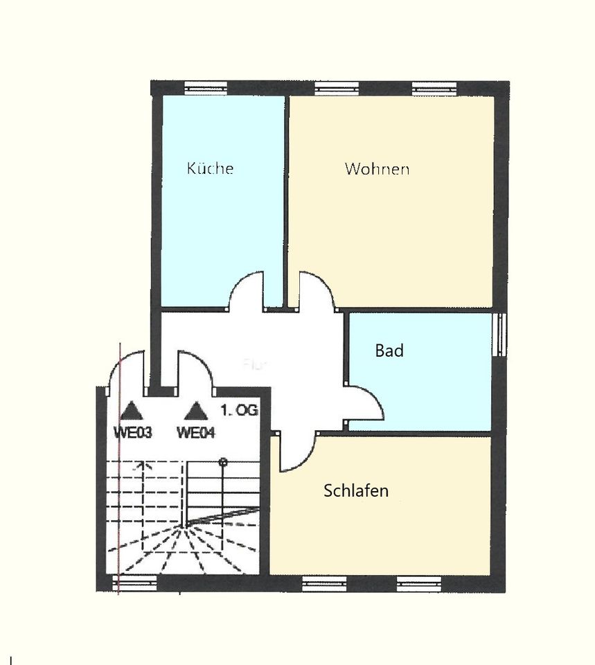 Wohnen am Stadtrand zu Dresden! 2-Raum Wohnung mit Tageslichtbad in Freital