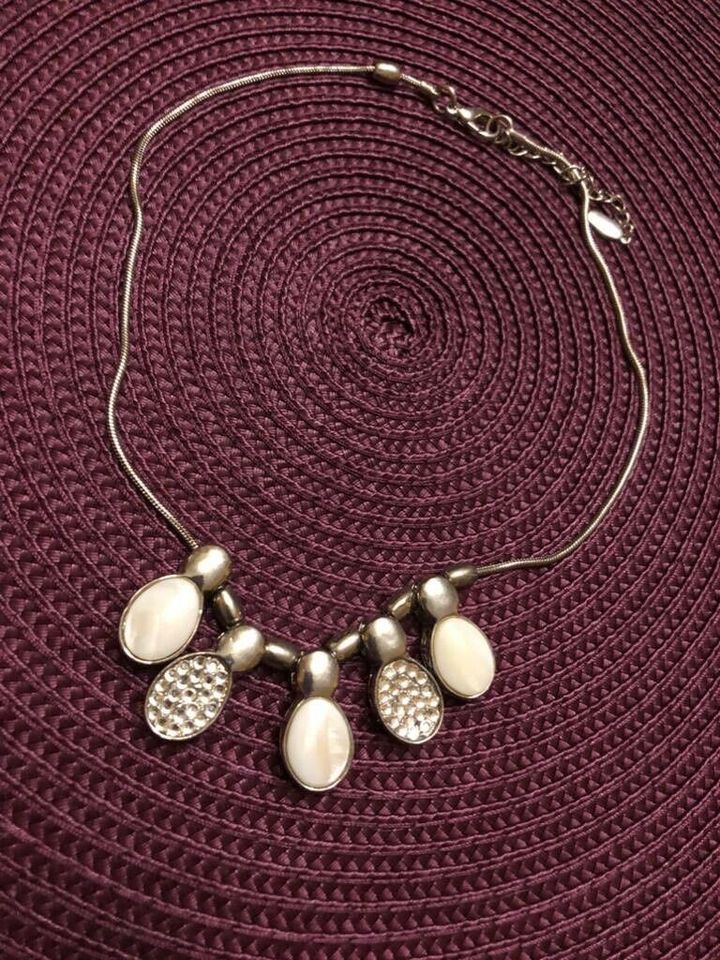 Collier Kette mit Perlmutt neu in Malborn