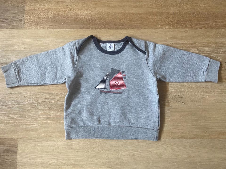 Petit Bateau Sweatshirt Pullover in Größe 80 / grau in Lemgo