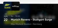 Munich Ravens - Stuttgart Surge Nürnberg Game Ticket Nürnberg (Mittelfr) - Mitte Vorschau