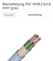 NYM-J 5x16 ca 6,6m Herzogtum Lauenburg - Sandesneben Vorschau