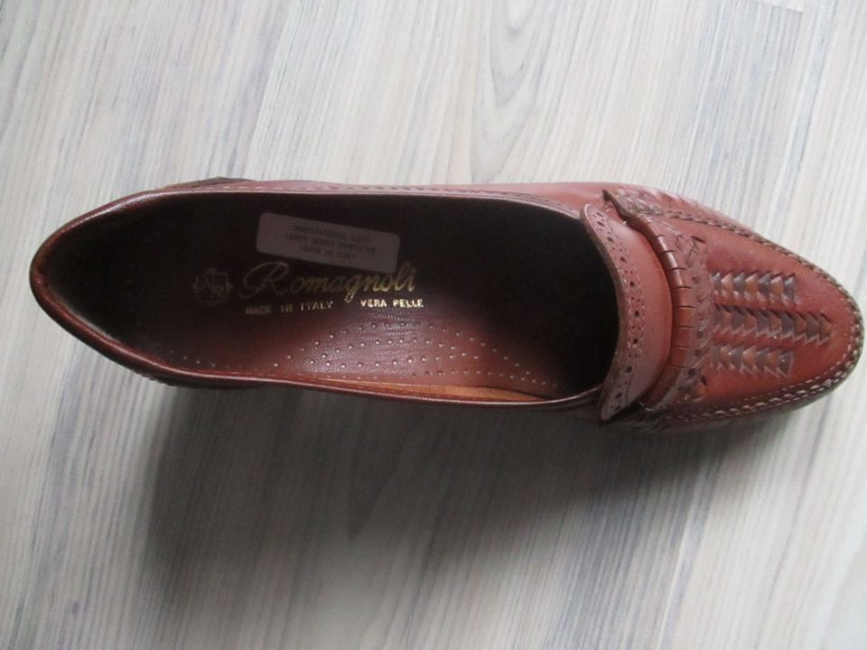 Damen Leder Halbschuhe Marke Romagnoli Italy Gr.39 Farbe Braun in Memmelsdorf