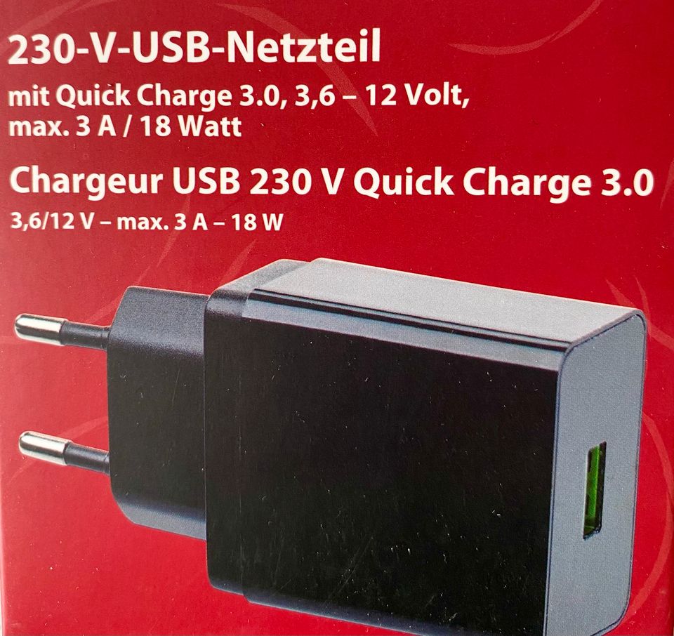 USB-Netzteil mit Quick Charge 3.0 in München