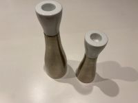 Set Kerzenständer Kerzenhalter Metall Silber weiß Porzellan Deko Sachsen - Großhartmannsdorf Vorschau