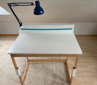 Schreibtisch/Kinderschreibtisch 100x60 cm, weiß/Holz mit Lampe Schleswig-Holstein - Molfsee Vorschau