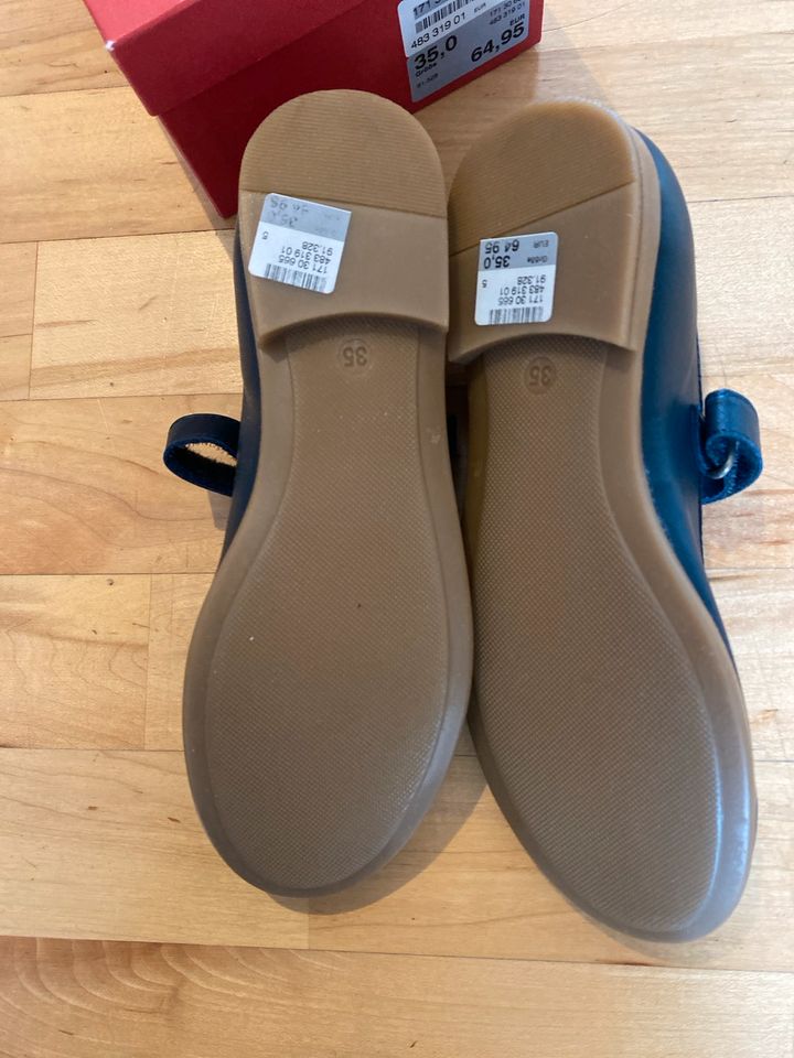 Ballerinas Mädchen Gr. 35 Blau mit Riemchen Neu in Lübeck