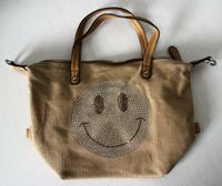 Handtasche in beige mit Smiley Nordrhein-Westfalen - Kaarst Vorschau