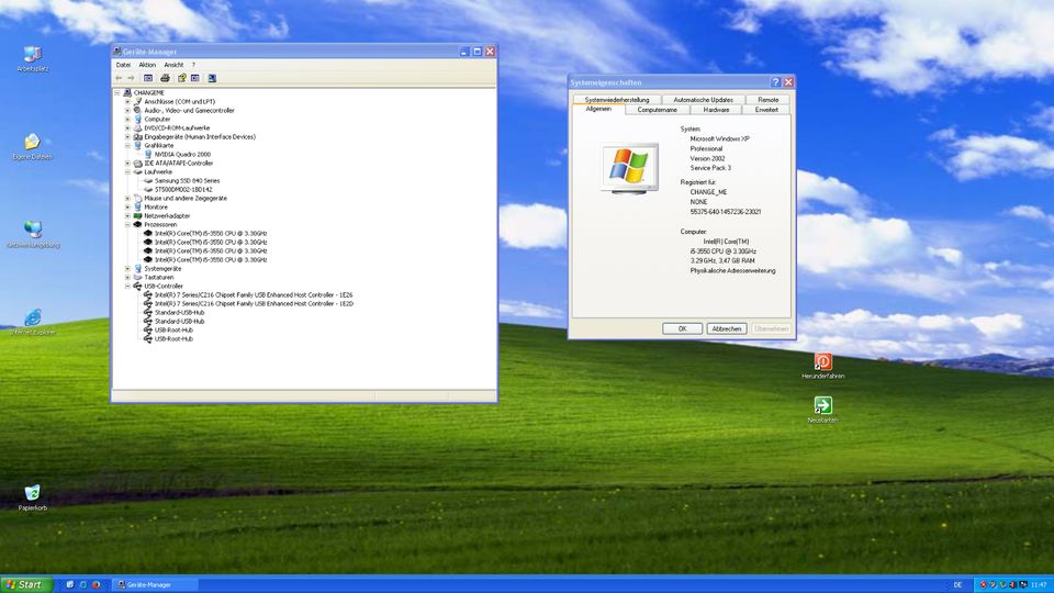 Lenovo 2in1 Windows XP/10 Pro XP Gamer Computer 4x3,3GHz 8GB 500G in Fellbach