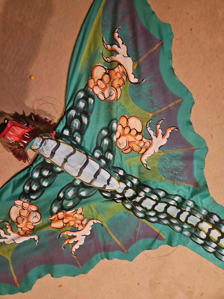 original handgemalter chinesischer Drachen zum Fliegen in Gunzenhausen