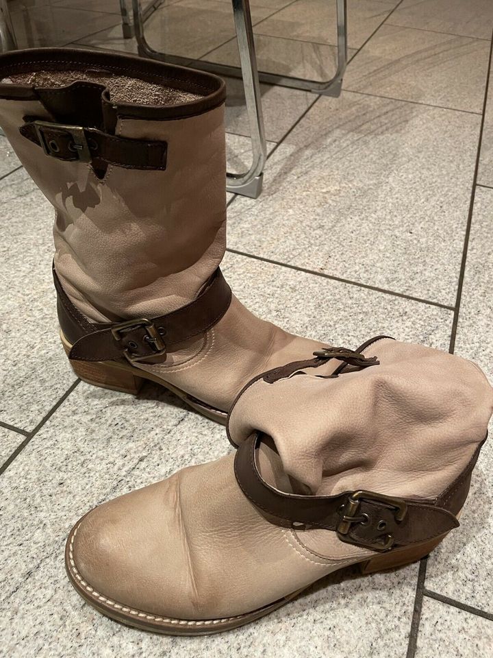 Stiefelette, Damen, hell , Gr. 38, Beige in Düsseldorf