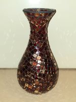 Wunderschöne Glas Vase Mosaik Rot Gold Berlin - Steglitz Vorschau