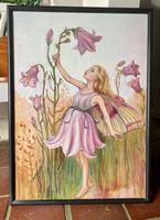 Blumen - Elfe  Öl auf Leinwand mit Rahmen Nordrhein-Westfalen - Detmold Vorschau
