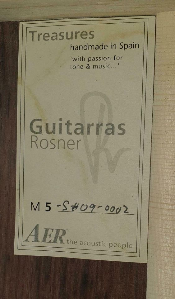 Gitarre AER Guitarras Rosner Modell 5S Klassikgitarre in Hannover