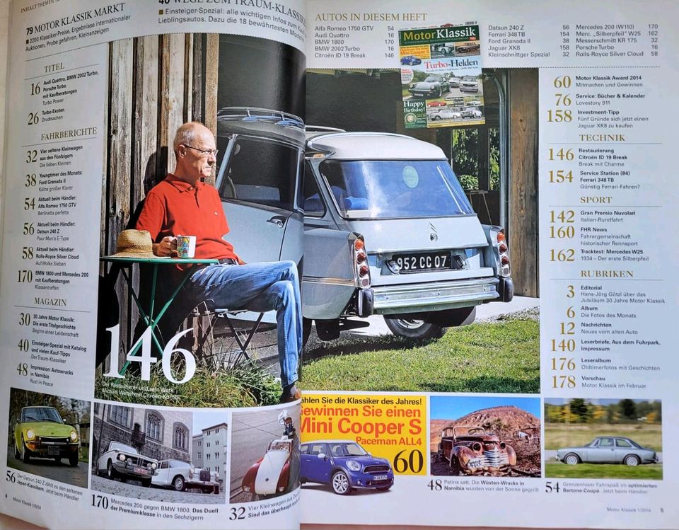 Motor Klassik Ausgabe 01/2014 + 02/2014 Oldtimer Magazin TOP in Backnang