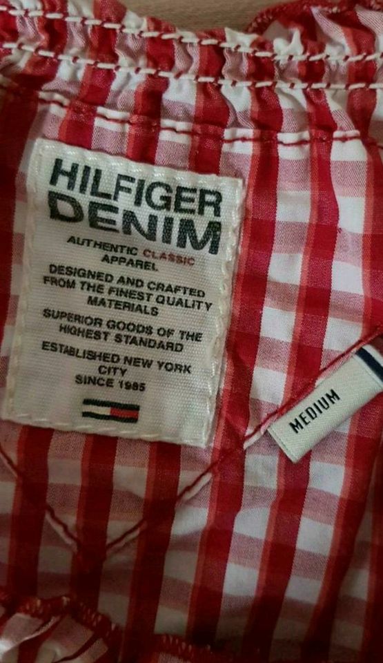 Tommy Hilfiger Tunika, Bluse, Gr.M/L,Rot -WEIß kariert in Iserlohn