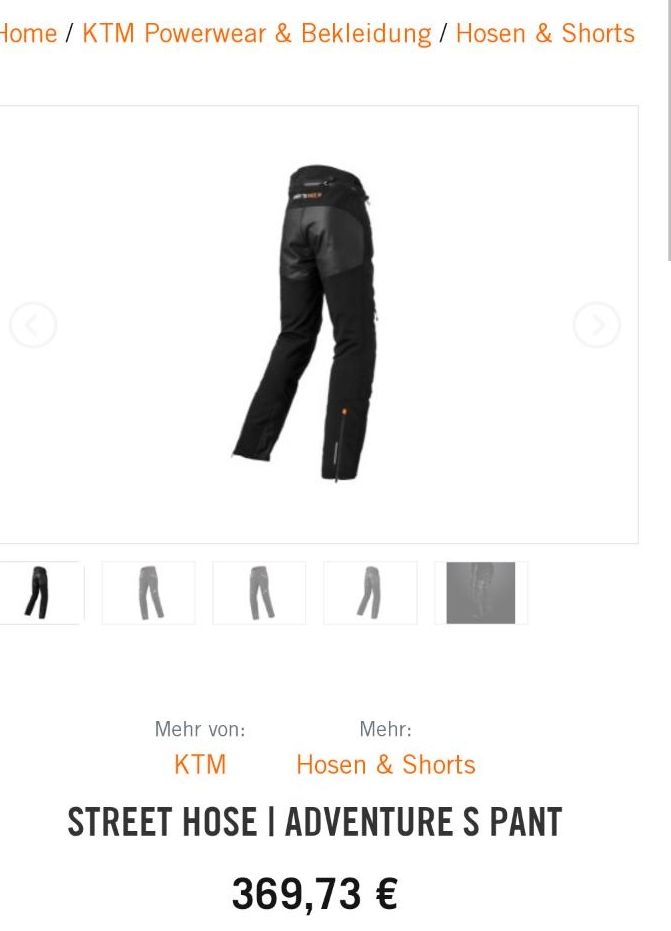 KTM Adventure Street Hose Gr 34 L neu Motorradhose in Schweinfurt