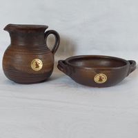 Töpfer Julchen Keramikvase braun und Schale Setpreis Mecklenburg-Strelitz - Landkreis - Burg Stargard Vorschau