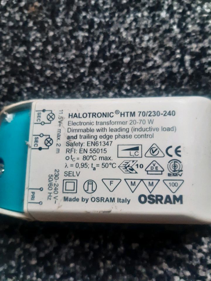 OSRAM Halogen Lampen  Halotronic Electronic transformer 20-70W in Wesseln