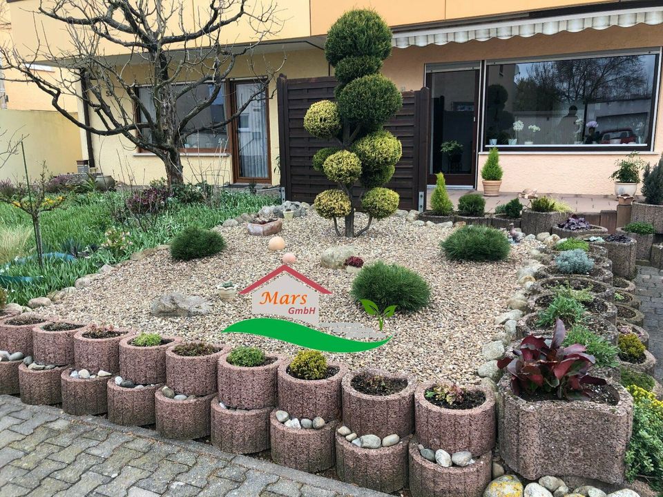 Mauer, Mauerarbeiten, Pflanzen Beet, Stützmauer, Hangbefestigung in Alzey