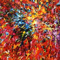 Abstract - Butterflies m98573 120x120cm Ölbild handgemalt Berlin - Treptow Vorschau