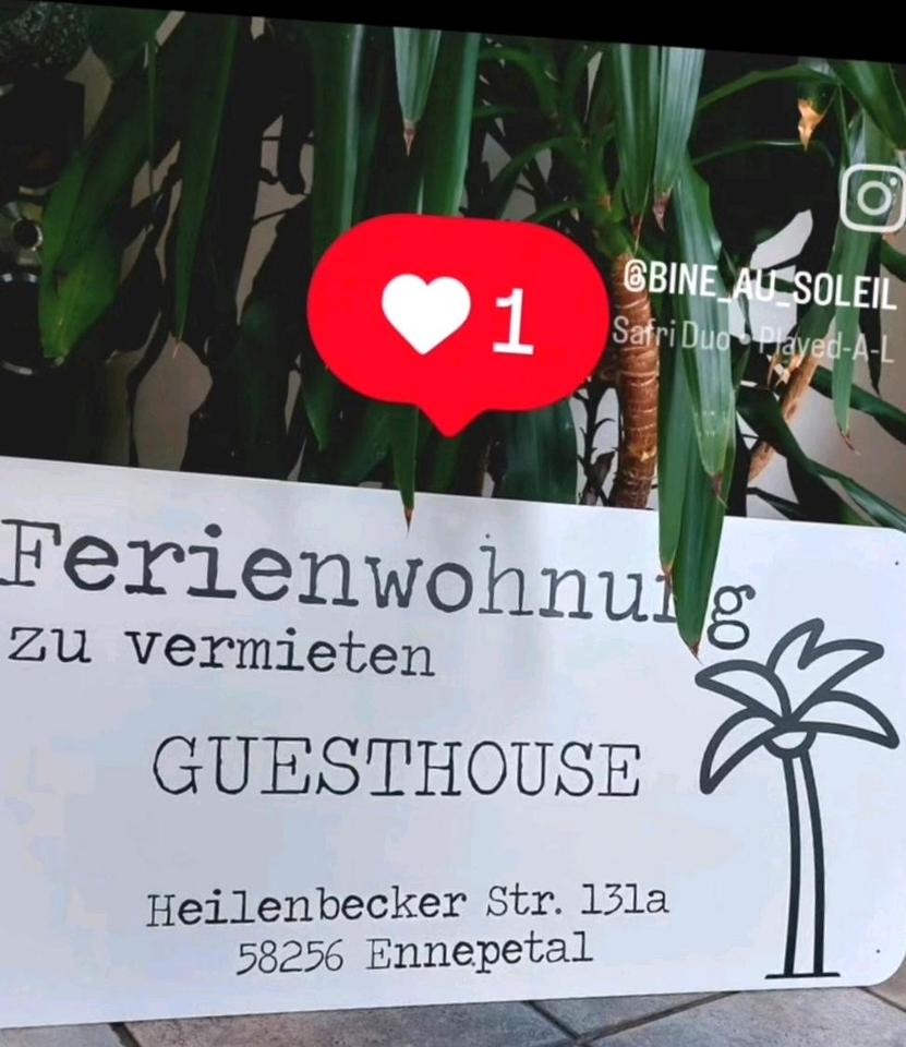 GUESTHOUSE ☆ 100 m² Ferienwohnung Ennepetal im Heilenbecker Tal in Ennepetal