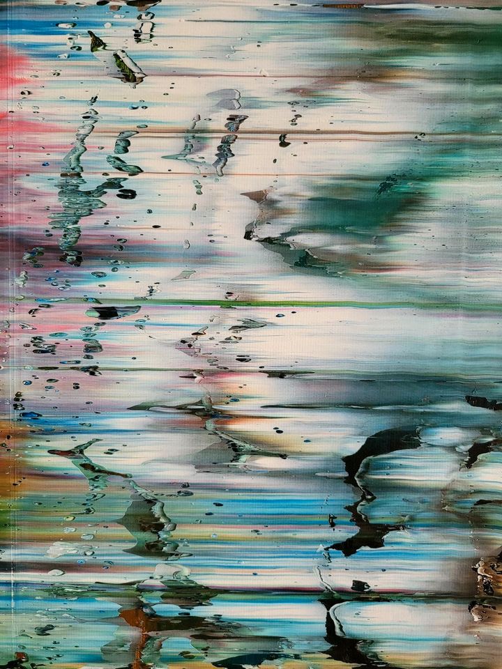 Abstraktes Gemälde im Stil von Gerhard Richter Öl auf Leinwand in Berlin