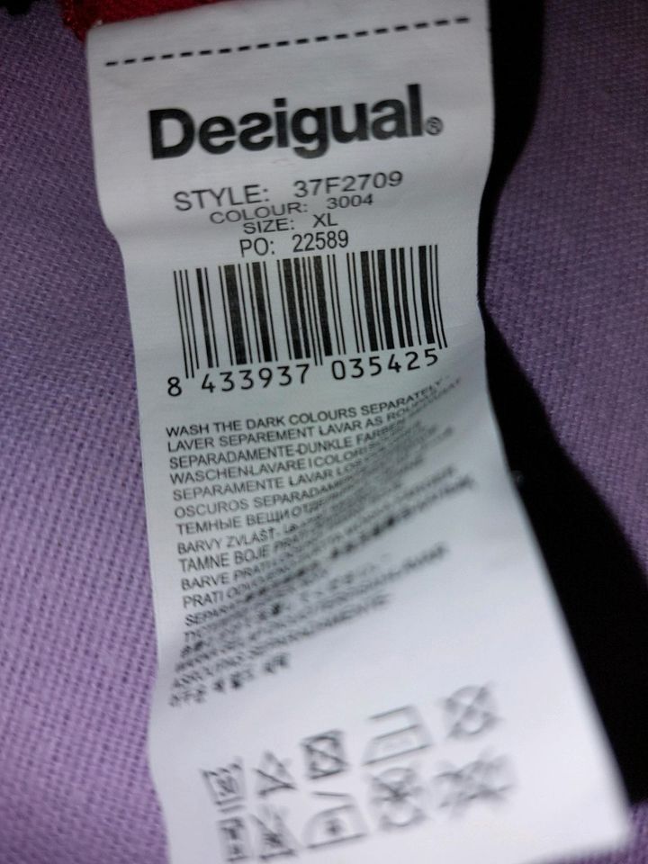 Desigual Rock XL 38/40 rot gemustert in Grevenbroich