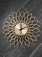 Wanduhr AMS 40cm Blume Sonne gold Bayern - Bonstetten Vorschau