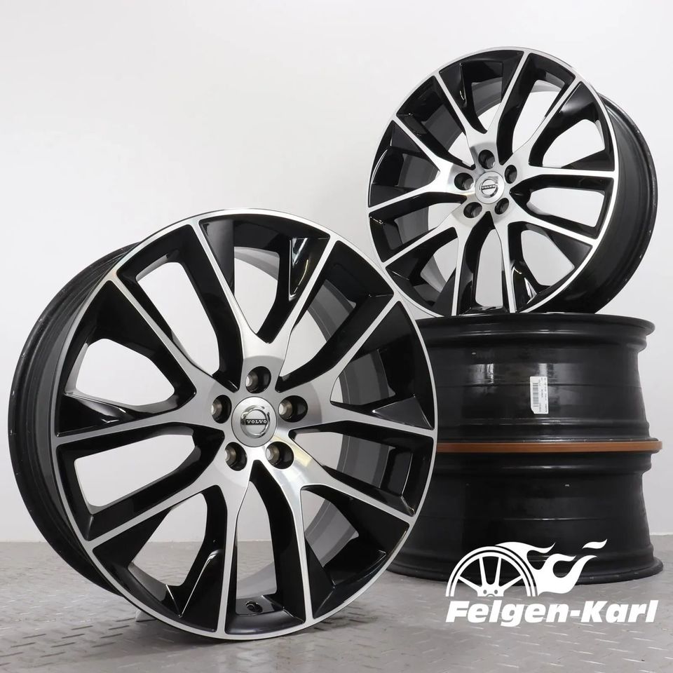 Alufelgen 20 Zoll Volvo S90 V90 CC XC40 Original Felgen Felgensatz 10-Spoke Black Diamond Cut 31381537 Schwarz 8x20ET49,5 5x108 63,4 mm Gebraucht in Gefell