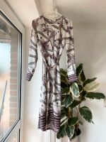 H&M Midi Kleid Satinoptik weiß gemustert Taillengürtel Nordrhein-Westfalen - Mönchengladbach Vorschau