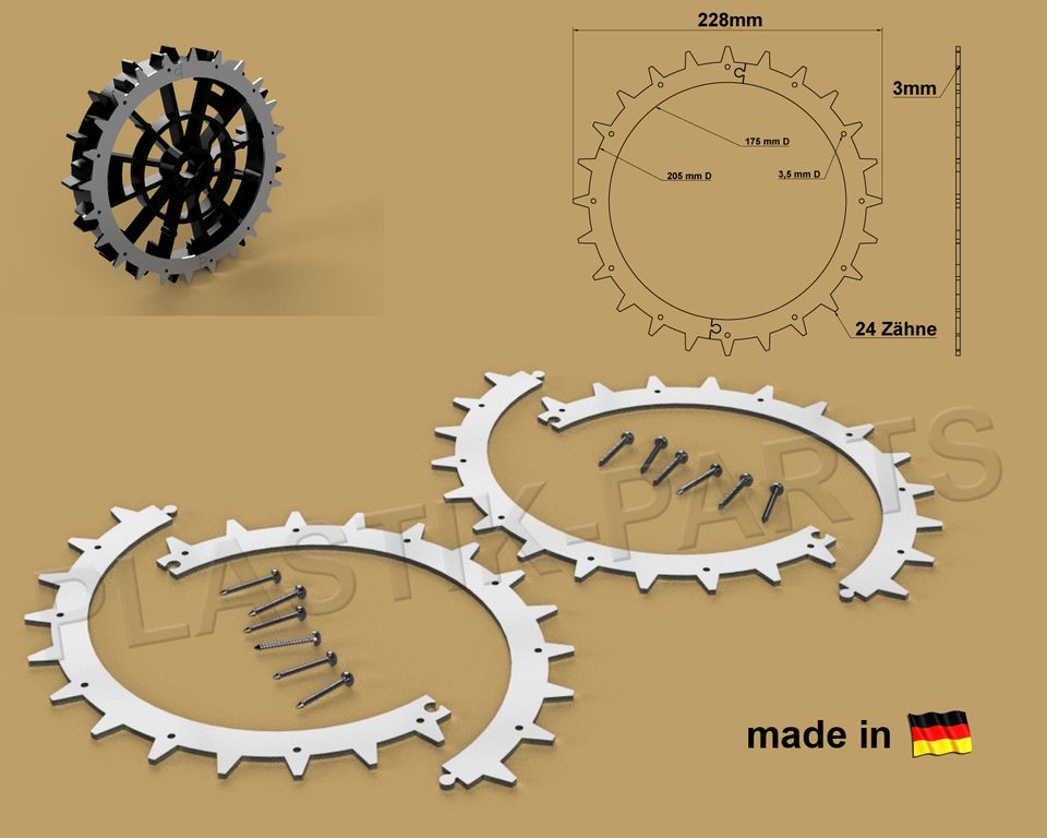 Spikes Offroad Profil WORX Landroid L Modelle Mähroboter Worx + in Wingst