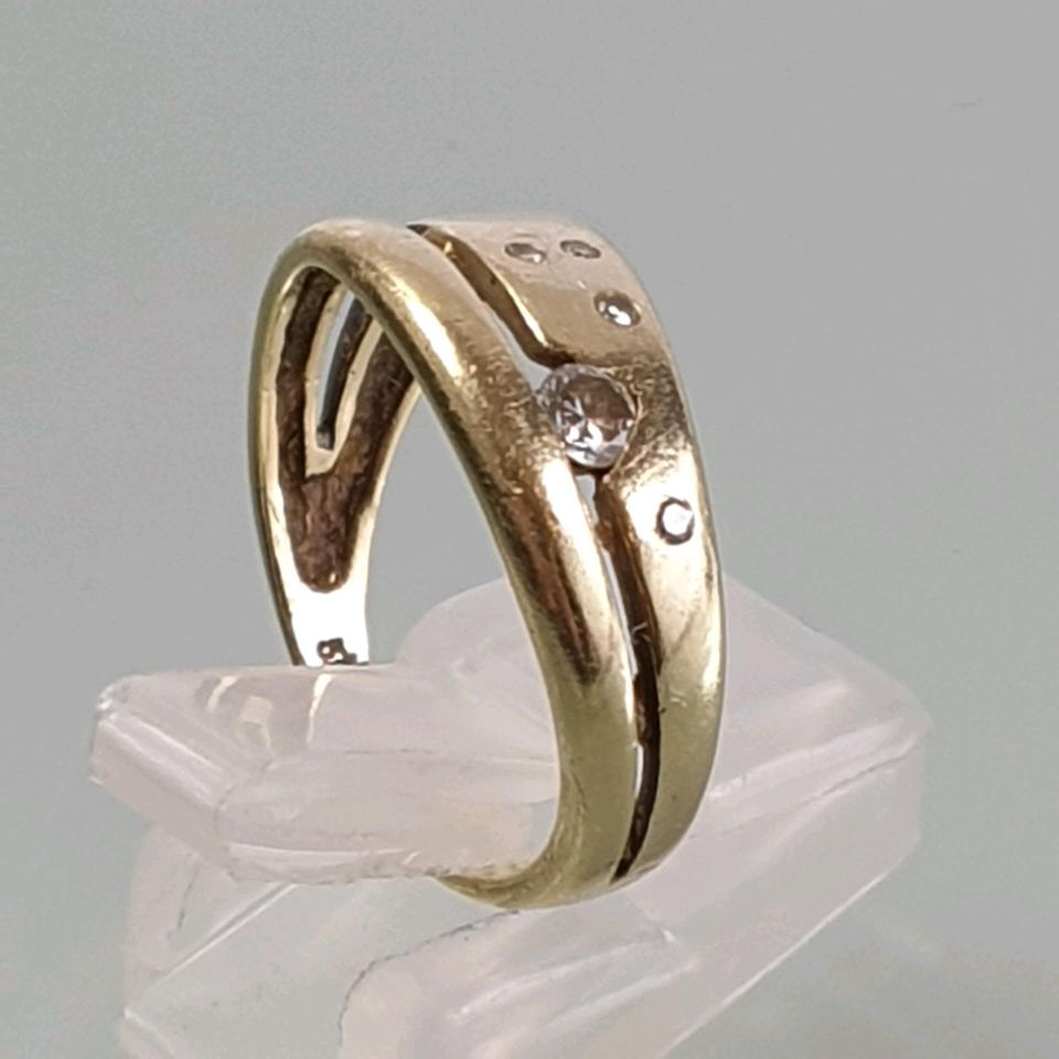 Echter Brillant Goldring ( 585 Gold ) 0,20 Carat / Größe 18 (57) in Recklinghausen