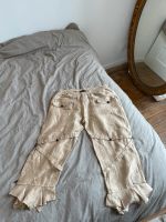 Boho capri Leinen linen Hose - XS - beige - Caty Leica Aubing-Lochhausen-Langwied - Aubing Vorschau