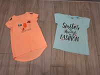 Set 2 T-Shirts mint/orange Gr.134/140 Niedersachsen - Celle Vorschau