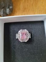 Ring echt 925 Silber Zirkonia rosa pink weiß glitzer groß Berlin - Zehlendorf Vorschau