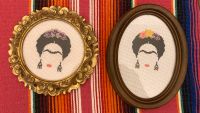 Frida Kahlo Stickerei Bild im Rahmen-Mexiko-handmade Baden-Württemberg - Weil am Rhein Vorschau