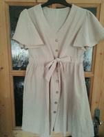 SHEIN Kleid mit Bindegürtel * beige * XL * Baumwolle/Leinen Bayern - Sachsenkam Vorschau