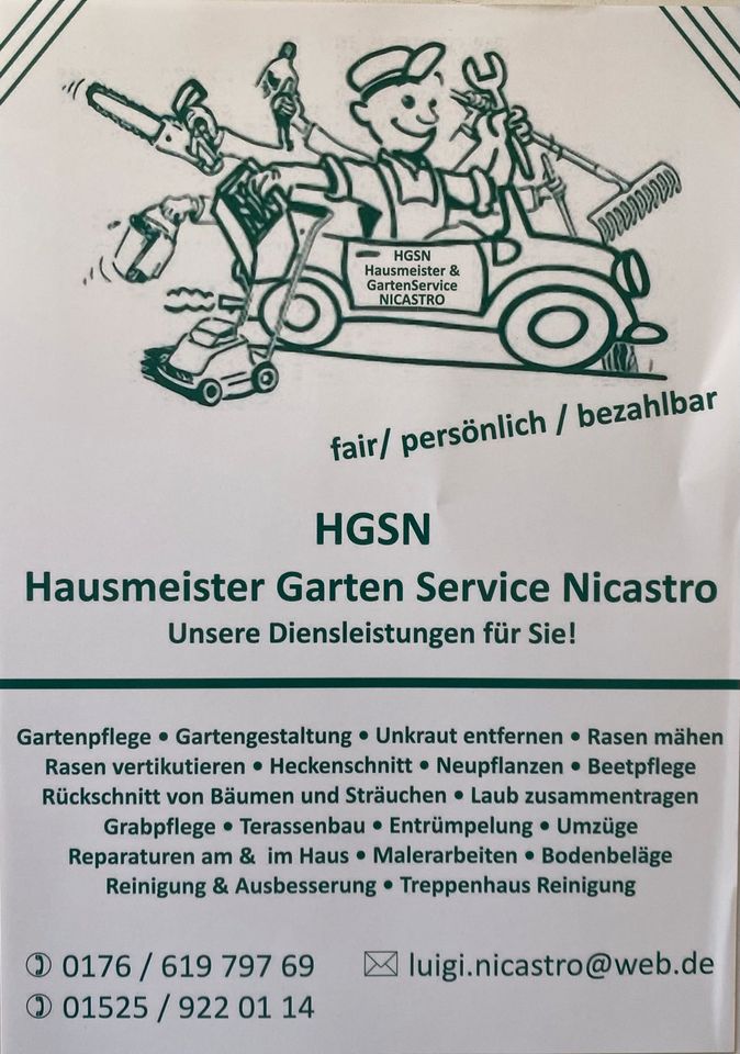 Gartenarbeiten regelmäßige Pflege Hausmeister Hausmeisterdienst in Frankfurt am Main