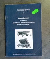 Kippanhänger Typ HW 60.11 Betriebsanleitung Dresden - Klotzsche Vorschau