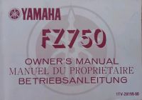FZ 750 YAMAHA original Betriebsanleitung 1TV-28199-80 Handbuch Bayern - Bamberg Vorschau