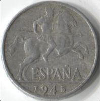 Spanien 10 Cents 1945 Francisco Franco 1939-1975 Nordrhein-Westfalen - Hamm Vorschau