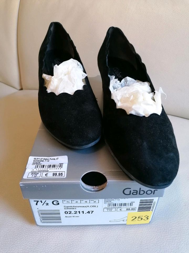 Gabor Comfort eleganter Pumps schwarz echt Leder in Hamburg