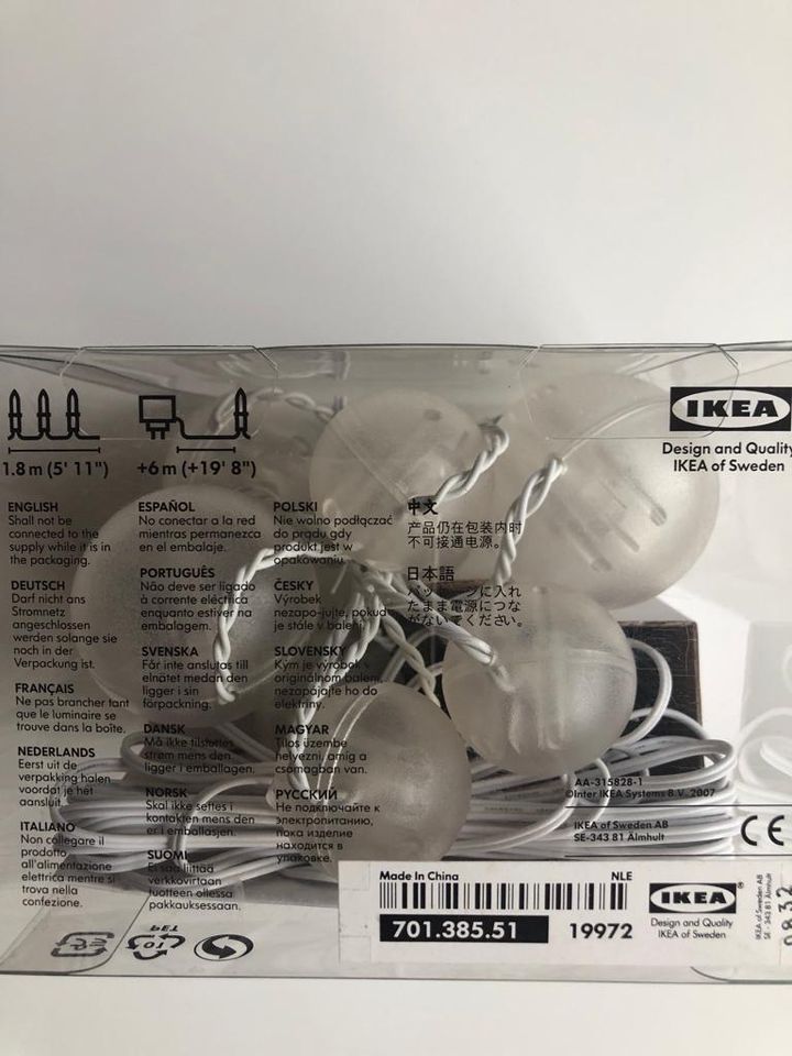 Ikea KALLT Lichterkette Kugeln transparent 1,8 m NEU OVP in Düsseldorf -  Bezirk 8 | Lampen gebraucht kaufen | eBay Kleinanzeigen ist jetzt  Kleinanzeigen