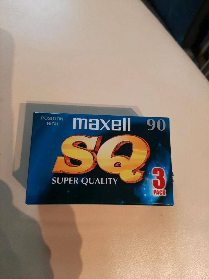 Maxwell  90,  3er cassetten original verpackt in Düsseldorf