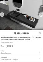 Waschbecken von Bernstein schwarz matt NP600,-€ Niedersachsen - Göttingen Vorschau