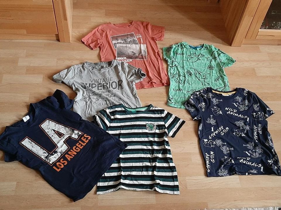 6 T-shirts im Set / Bekleidungspaket für Jungen in Gr.134 in Dresden